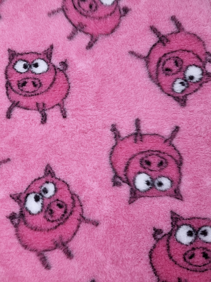 Vet Bed Farm Animals - Pinky Piglet - Antislip Hondenmat - Roze