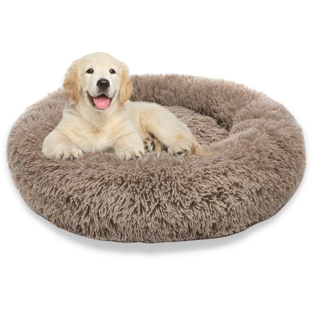 Topmast Fluffy Donut Dierenmand - 65 cm - Camel - M
