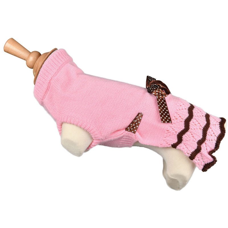 Pull Fantaisie Crochet rose pour chien – Doogy Classic - La Meute Trufféo