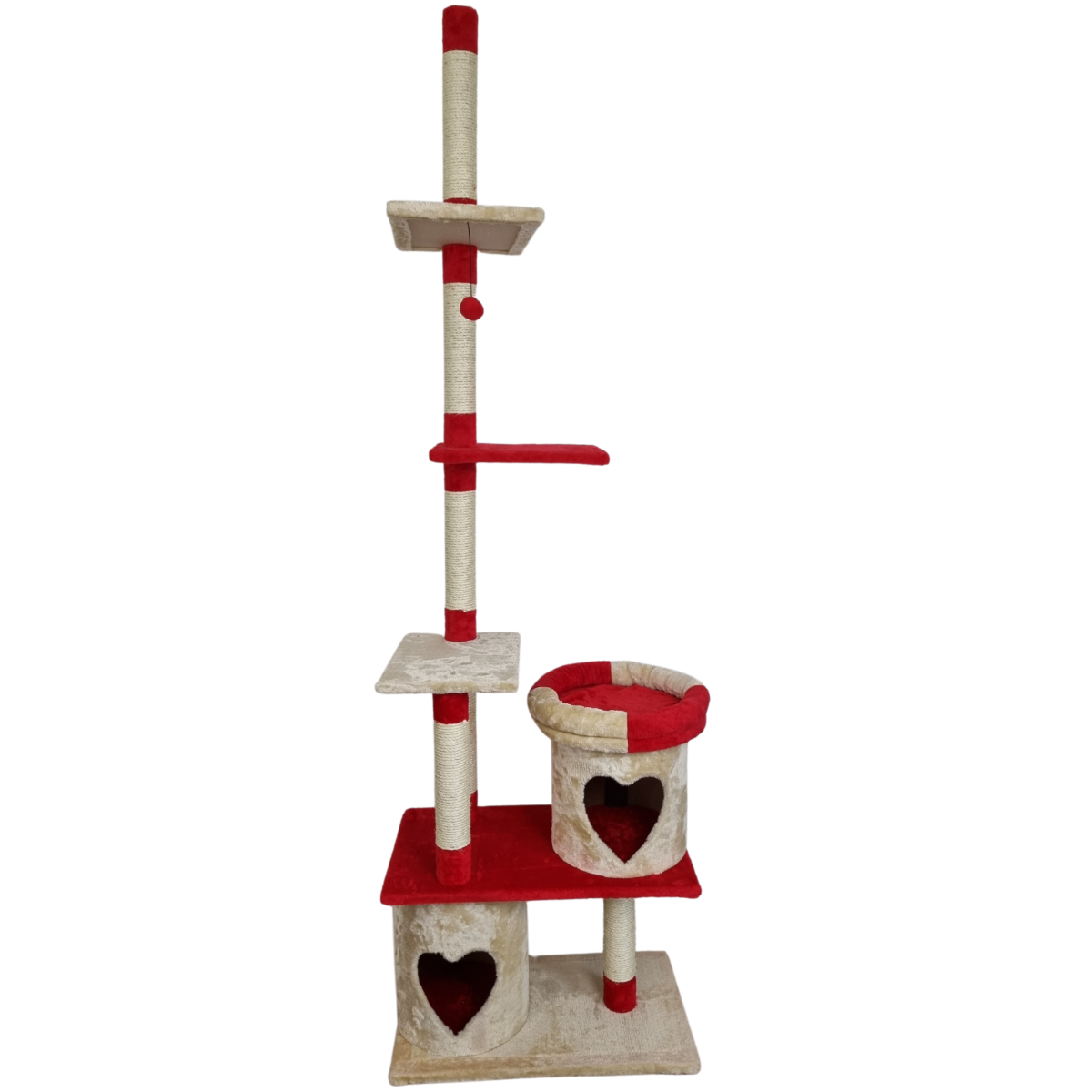 Topmast Krabpaal Parcival - Beige & Rood - 70 x 40 x 250-270 cm