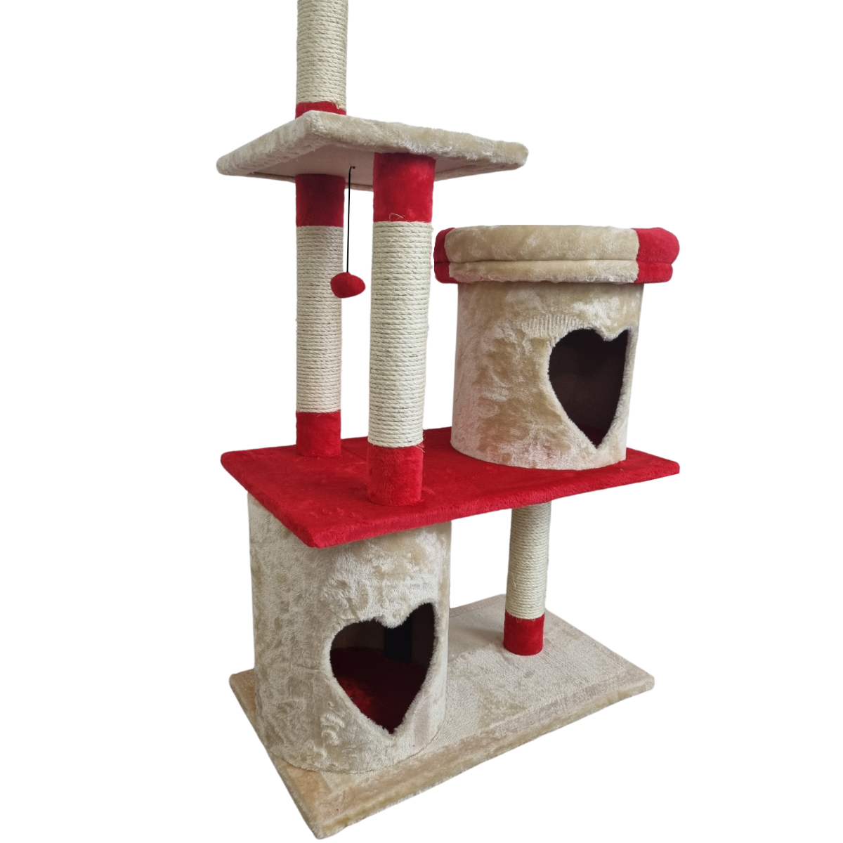 Topmast Krabpaal Parcival - Beige & Rood - 70 x 40 x 250-270 cm