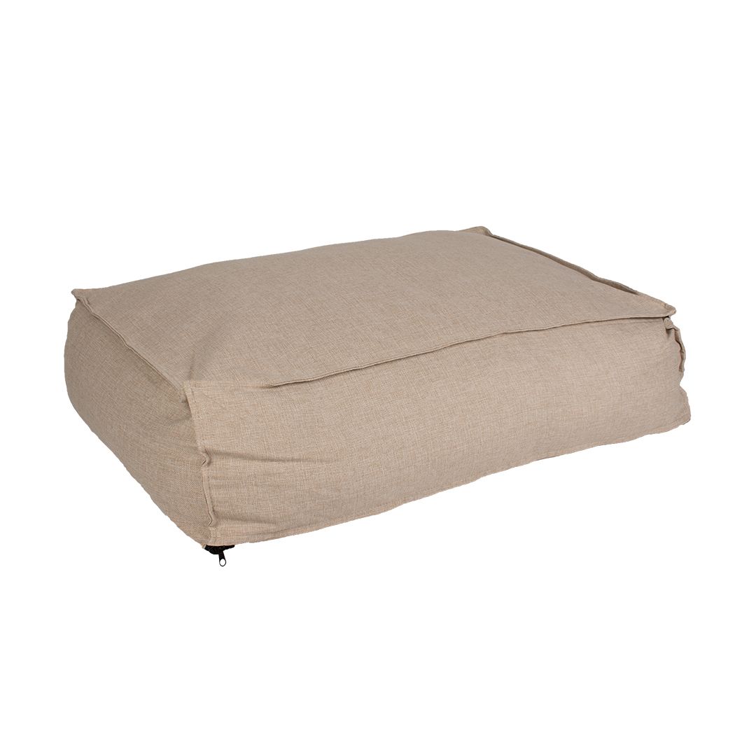 Topmast Hondenkussen Riva - Extra Dik Matras 27 cm - Beige - Orthopedische silicone vulling