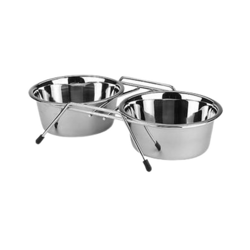 Double Gamelle avec Support en Acier Inoxydable Topmast