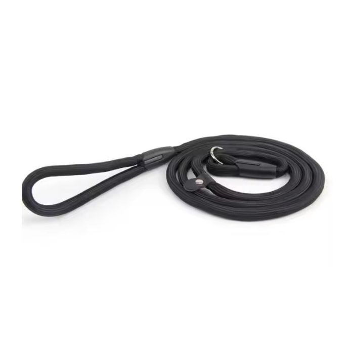🐾 Laisse coulissante Nylon Noir – 130 cm | Ø 10 mm Trufféo