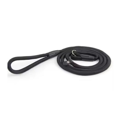 🐾 Laisse coulissante Nylon Noir – 130 cm | Ø 10 mm Trufféo