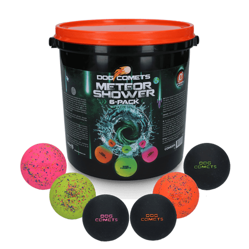 Seau de 6 balles Dog Comets Meteor Shower — Stardust taille M