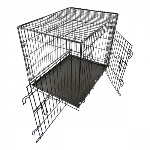Cage pour chien Topmast Premium - Revêtement noir et argent