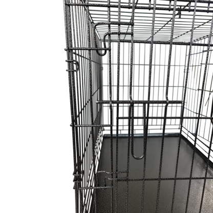 Cage pour chien Topmast Premium - Revêtement noir et argent