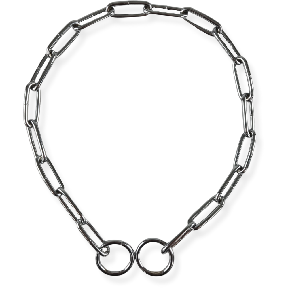 Topmast Slipketting Vintage - Trainingshalsband Met Lange Schakels - Zilver