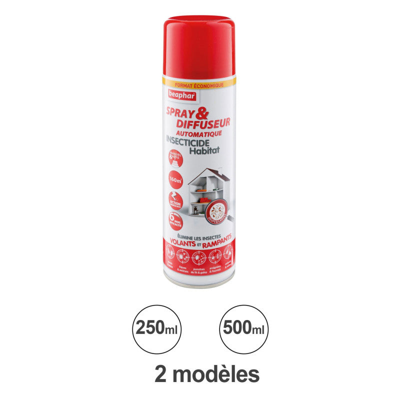 Spray et diffuseur automatique insecticide Habitat Beaphar 250ml