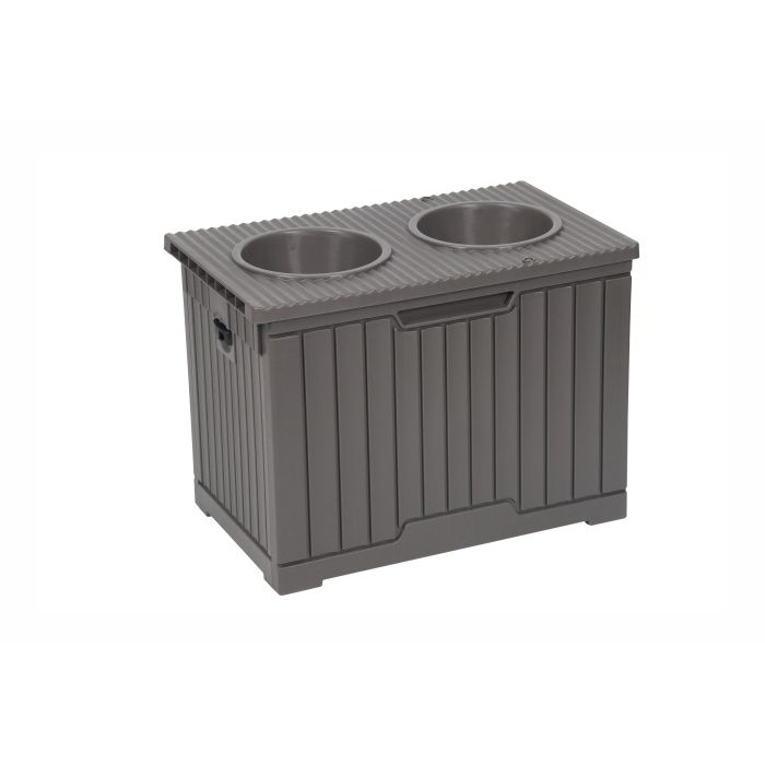 Table de repas Topmast avec rangement et double gamelle inox - Trufféo