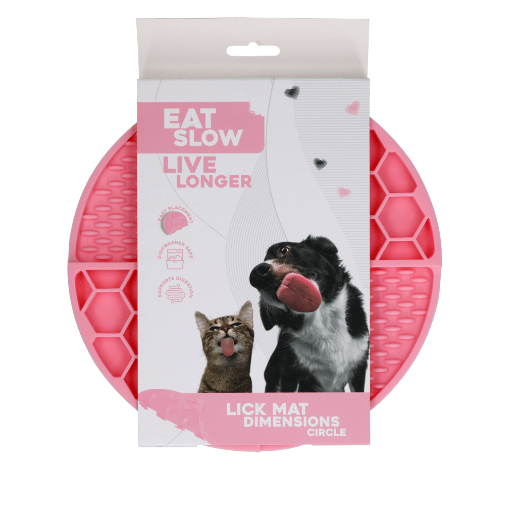 Tapis de léchage Eat Slow Live Longer Dimensions — Rond - La Meute Trufféo