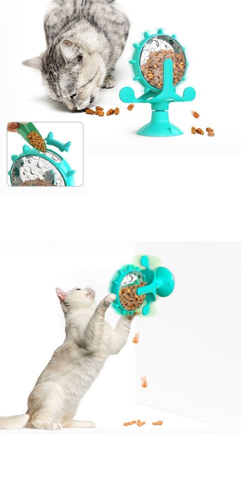 Topmast Kattenspeelgoed Food Mill - Turquoise - 16 x 14 cm