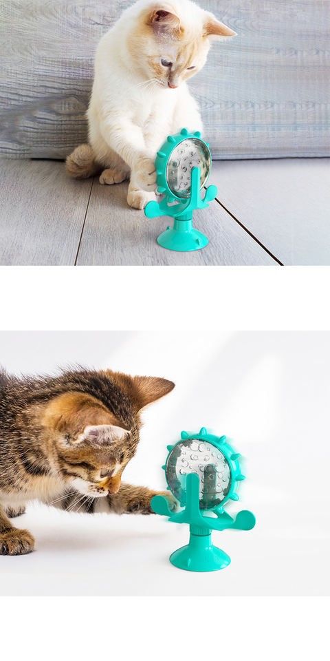 Topmast Kattenspeelgoed Food Mill - Turquoise - 16 x 14 cm