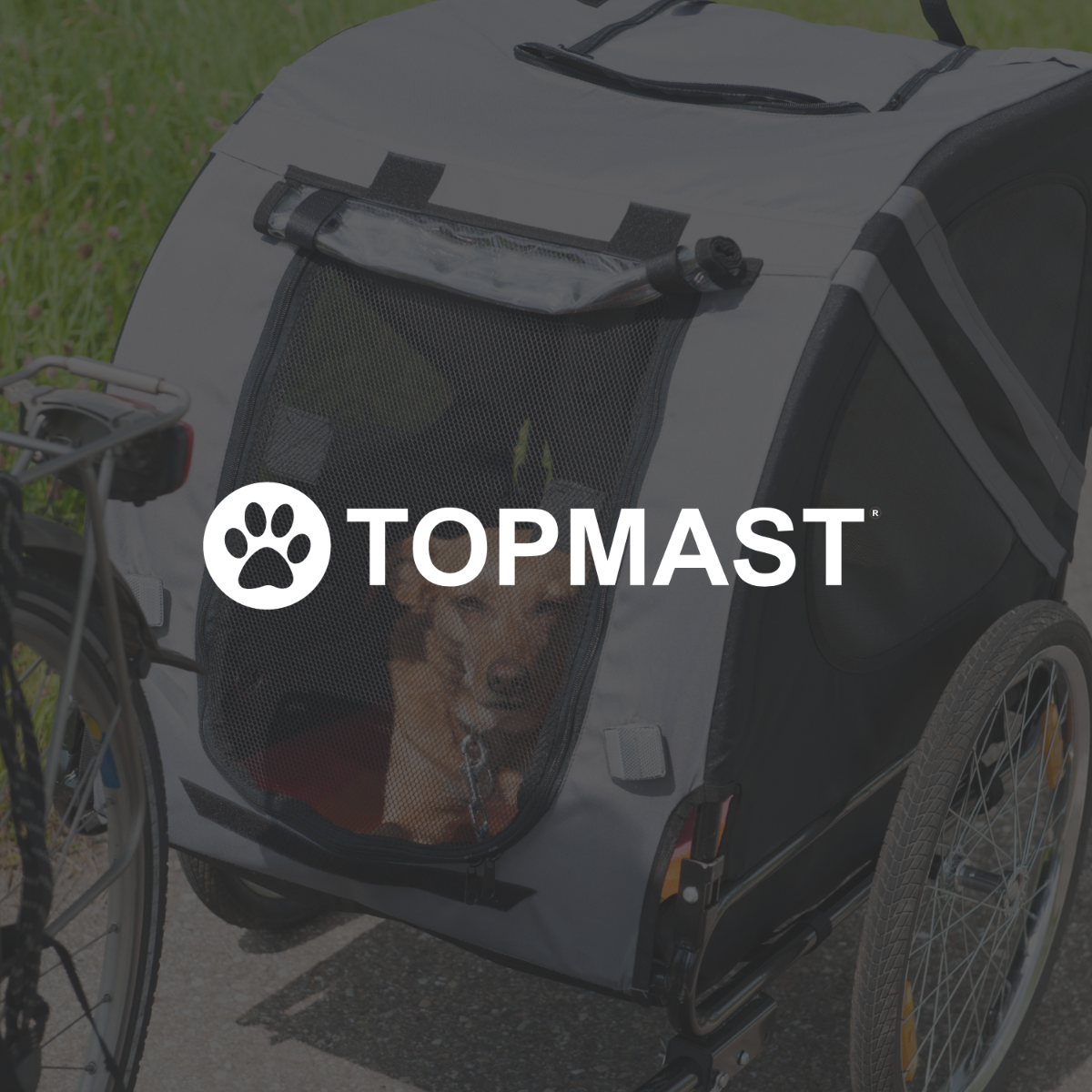Topmast Hondenfietskar Original - Opvouwbaar - Rood - Large