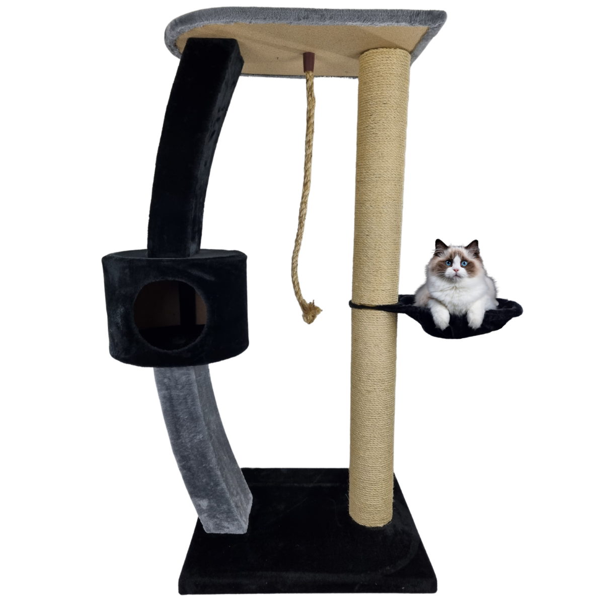 Topmast Krabpaal Moondream - Grijs & Zwart - 60 x 50 x 125 cm