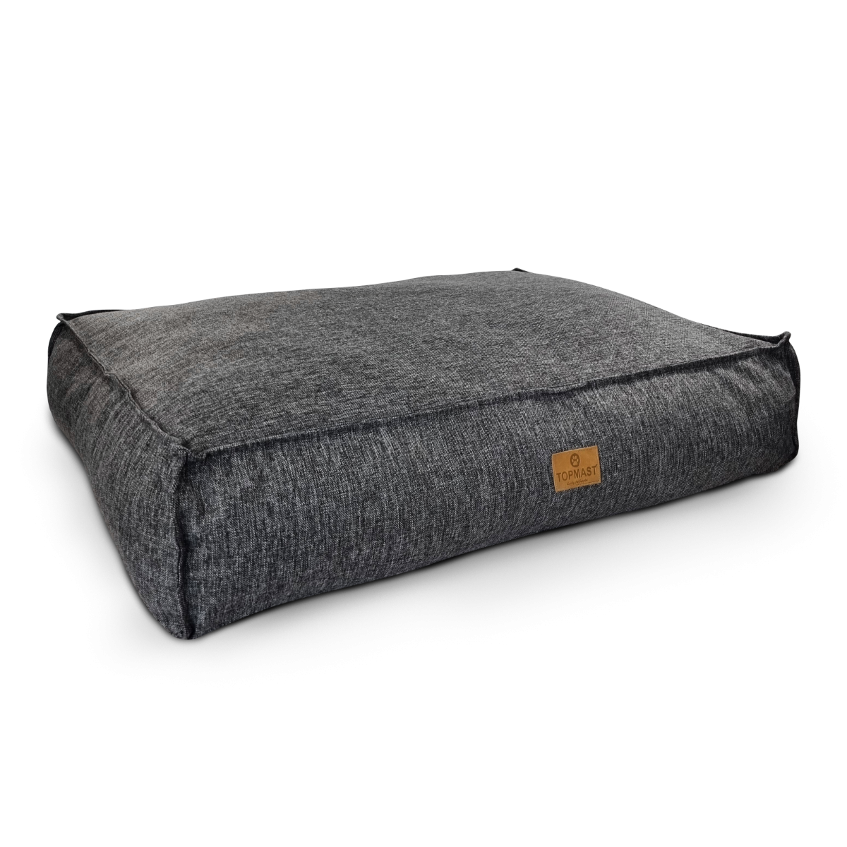 Coussin pour chien Topmast Riva - Matelas extra épais 27 cm - Anthracite - Garnissage orthopédique en silicone TOPMAST