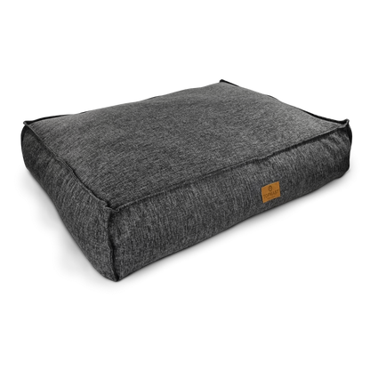 Coussin pour chien Topmast Riva - Matelas extra épais 27 cm - Anthracite - Garnissage orthopédique en silicone TOPMAST