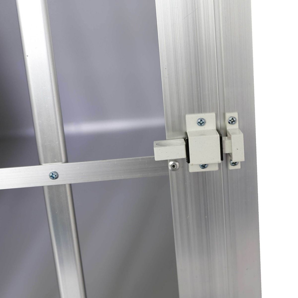 Topmast Autobench Ellipse - XXL - 104 x 91 x 69 cm - Lichtgrijs - Aluminium Reisbench met Tussenschot