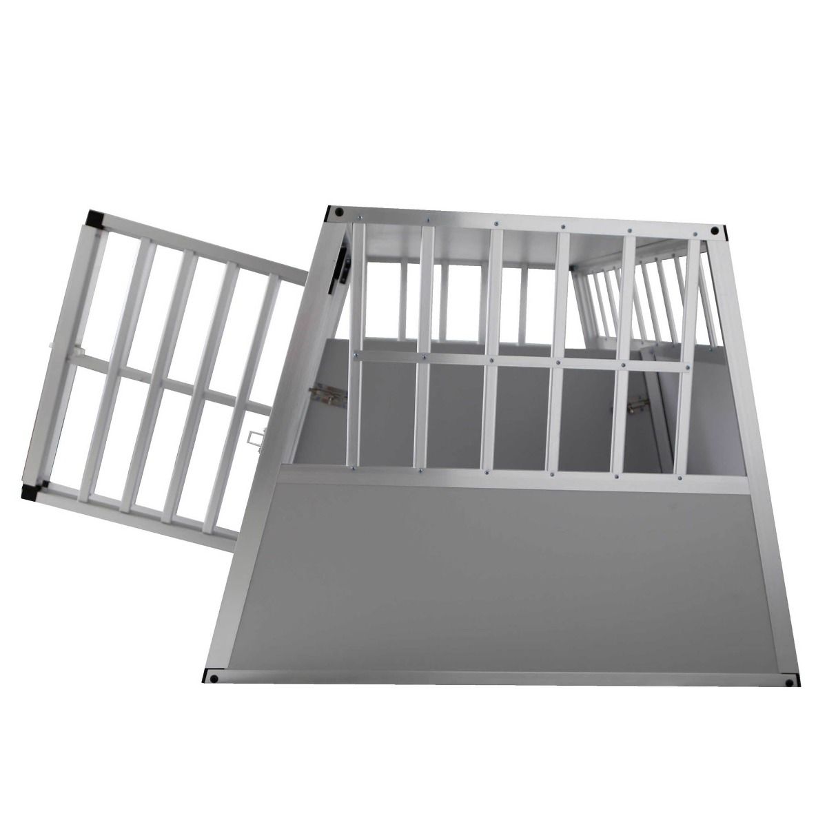 Topmast Autobench Ellipse - XXL - 104 x 91 x 69 cm - Lichtgrijs - Aluminium Reisbench met Tussenschot