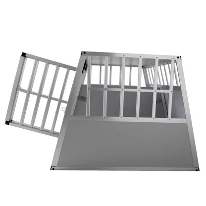 Topmast Autobench Ellipse - XXL - 104 x 91 x 69 cm - Lichtgrijs - Aluminium Reisbench met Tussenschot