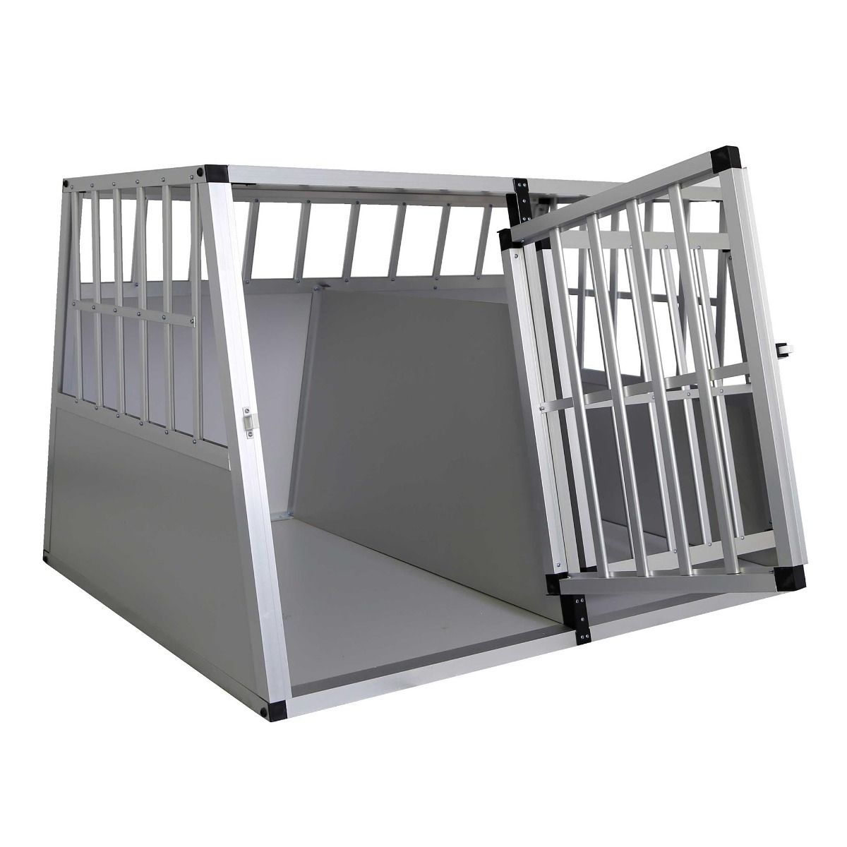 Topmast Autobench Ellipse - XXL - 104 x 91 x 69 cm - Lichtgrijs - Aluminium Reisbench met Tussenschot