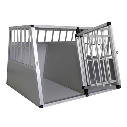 Topmast Autobench Ellipse - XXL - 104 x 91 x 69 cm - Lichtgrijs - Aluminium Reisbench met Tussenschot