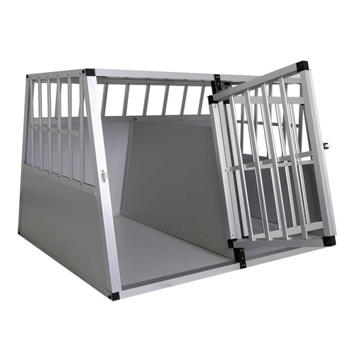 Caisse de Transport Double Porte 🚗🐾 Topmast - XXL - 104 x 91 x 69 cm - Gris clair