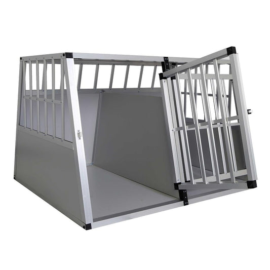 Topmast Autobench Ellipse - XXL - 104 x 91 x 69 cm - Lichtgrijs - Aluminium Reisbench met Tussenschot