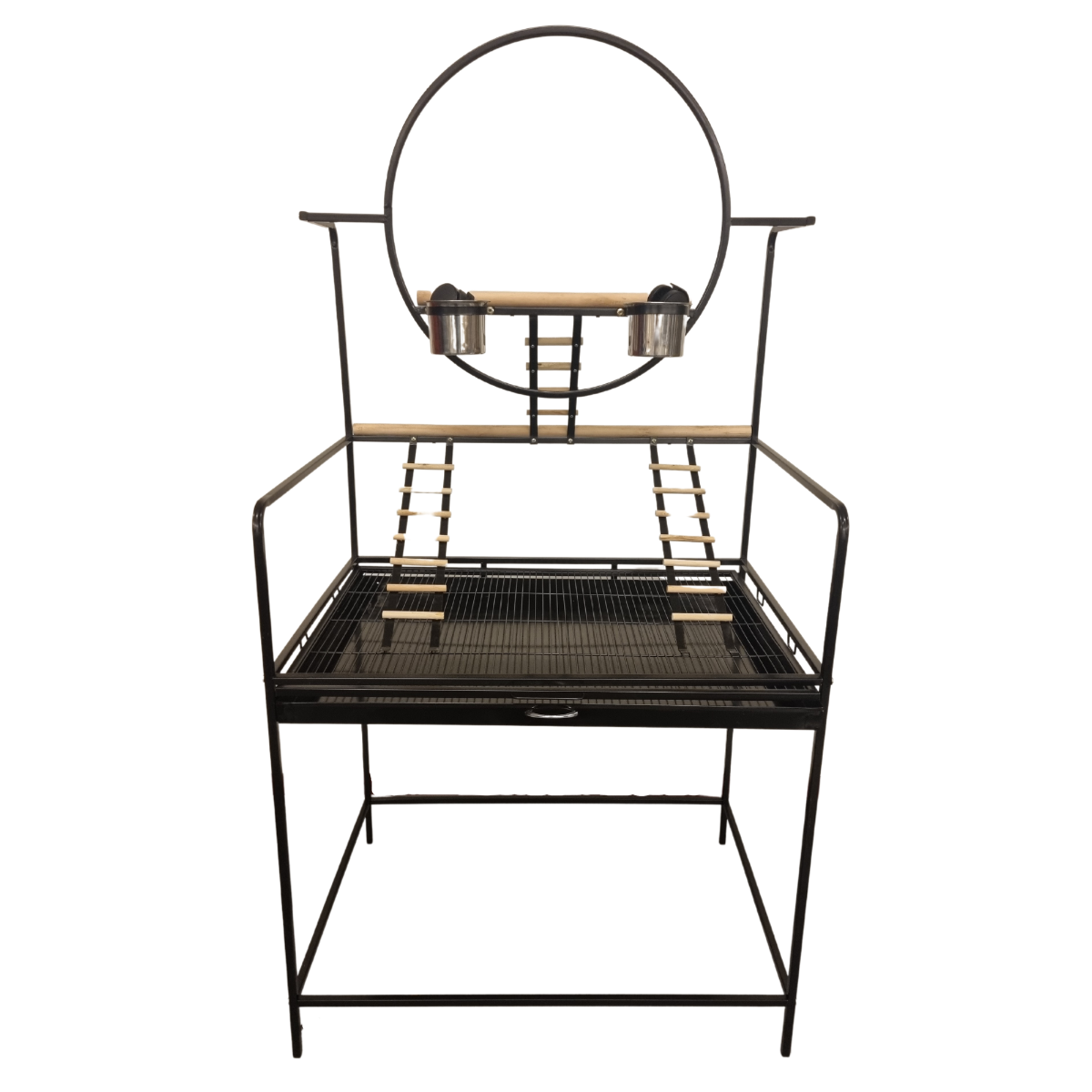 Topmast Papegaaienstandaard Rio - Antraciet - 74 x 104 x 157 cm