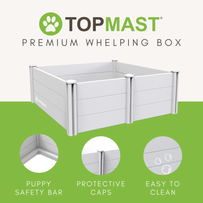 Caisse de mise bas Topmast en PVC rigide - Taille au choix TOPMAST