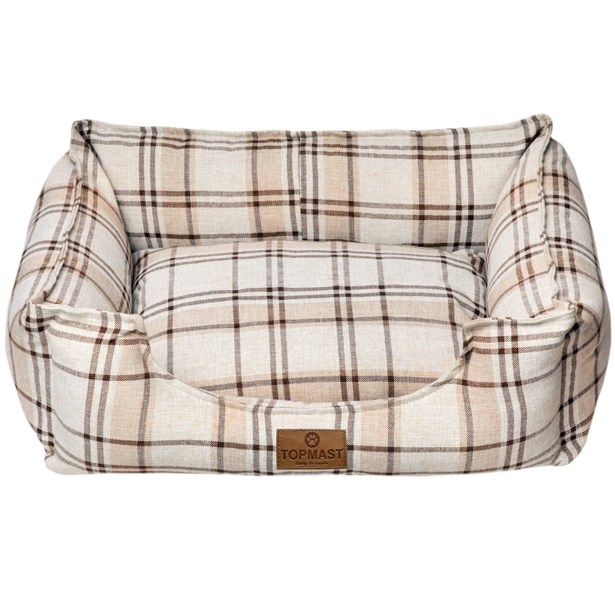 Topmast Hondenmand Iselle - Luxe Uitvoering - Tartan Beige