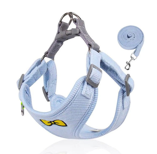 Harnais pour chien avec laisse assortie - Couleur au choix