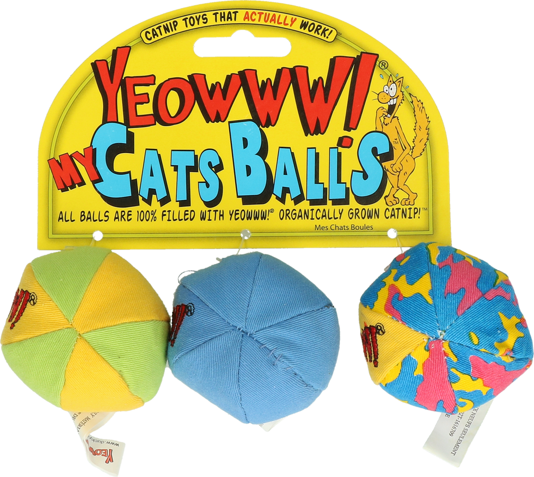 Yeowww! – My Cat's Balls, duo de balles à l'herbe à chat - Trufféo