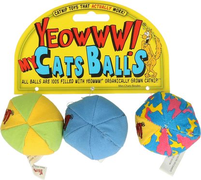 Yeowww! – My Cat's Balls, duo de balles à l'herbe à chat - Trufféo